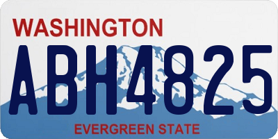WA license plate ABH4825