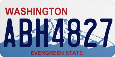 WA license plate ABH4827