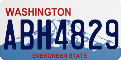 WA license plate ABH4829