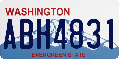 WA license plate ABH4831