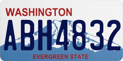 WA license plate ABH4832