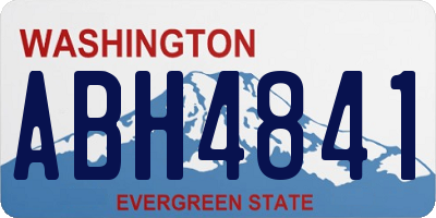 WA license plate ABH4841