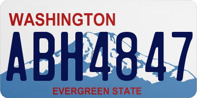 WA license plate ABH4847