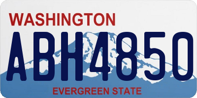 WA license plate ABH4850