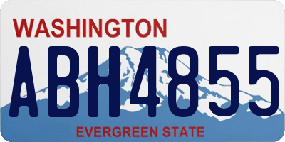WA license plate ABH4855
