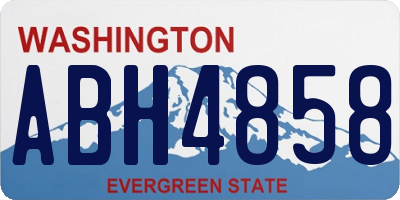 WA license plate ABH4858