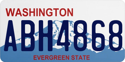 WA license plate ABH4868