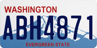 WA license plate ABH4871