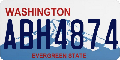 WA license plate ABH4874