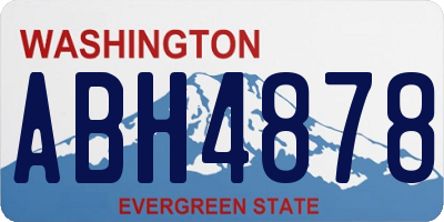 WA license plate ABH4878