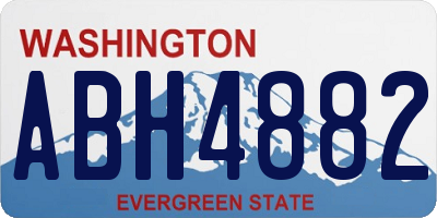 WA license plate ABH4882