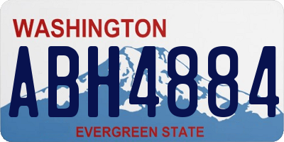 WA license plate ABH4884