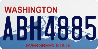 WA license plate ABH4885