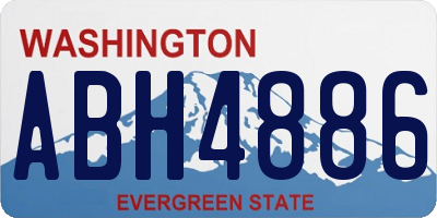 WA license plate ABH4886