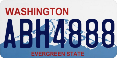 WA license plate ABH4888
