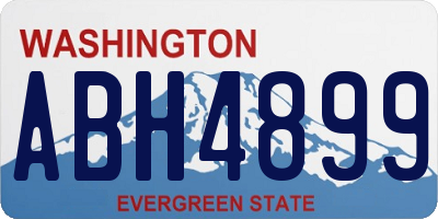 WA license plate ABH4899