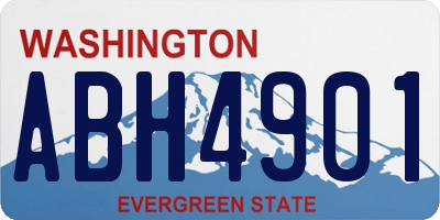 WA license plate ABH4901