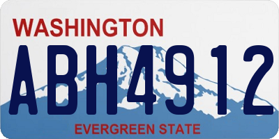 WA license plate ABH4912