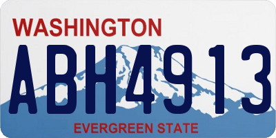 WA license plate ABH4913