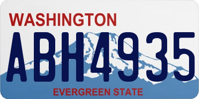 WA license plate ABH4935