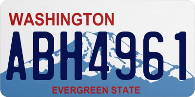WA license plate ABH4961