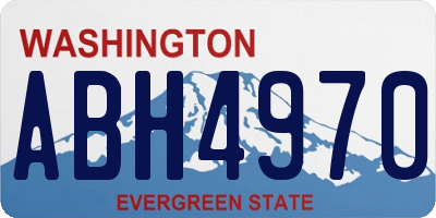 WA license plate ABH4970