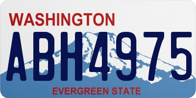 WA license plate ABH4975