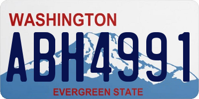 WA license plate ABH4991