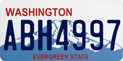 WA license plate ABH4997
