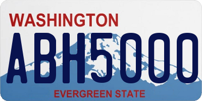 WA license plate ABH5000
