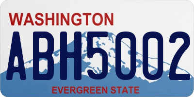 WA license plate ABH5002
