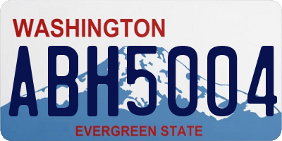 WA license plate ABH5004