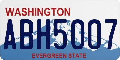 WA license plate ABH5007