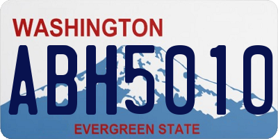 WA license plate ABH5010