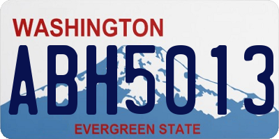 WA license plate ABH5013