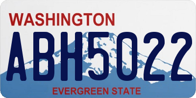 WA license plate ABH5022