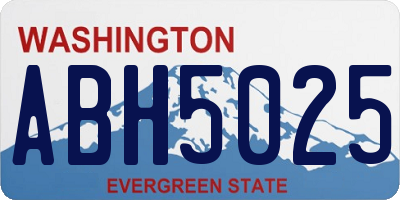 WA license plate ABH5025