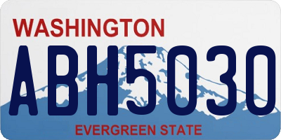WA license plate ABH5030