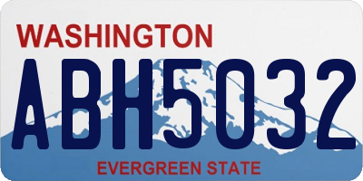 WA license plate ABH5032