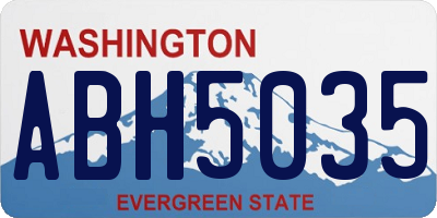 WA license plate ABH5035