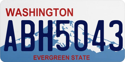 WA license plate ABH5043