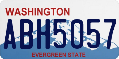 WA license plate ABH5057