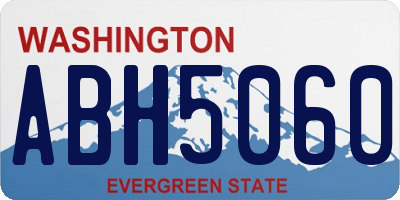 WA license plate ABH5060