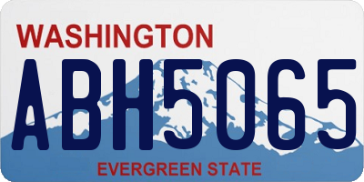 WA license plate ABH5065