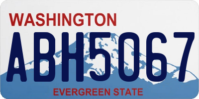 WA license plate ABH5067