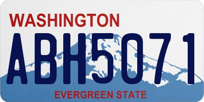 WA license plate ABH5071