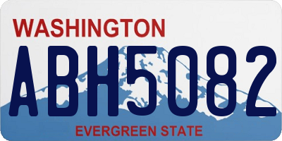 WA license plate ABH5082