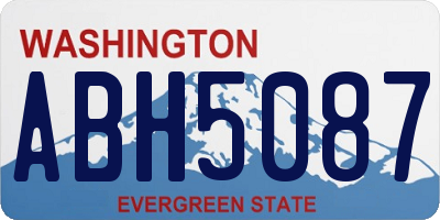 WA license plate ABH5087
