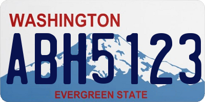 WA license plate ABH5123