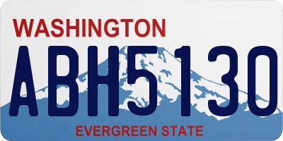 WA license plate ABH5130
